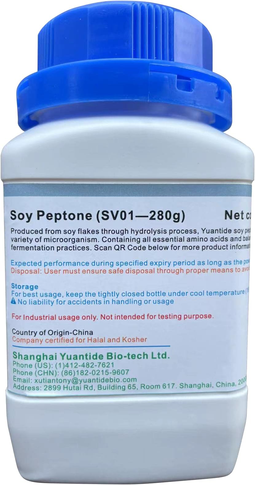 Yuantide Bio Yuantide Soy Peptone(SV01) Net Content 280g