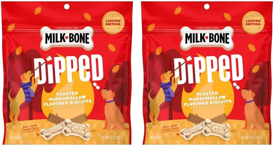 Image of Milk-Bone 10 Ounce Toasted Marshmallow Flavored Biscuit Vanilla Yogurt Dipped (Pack of 2)