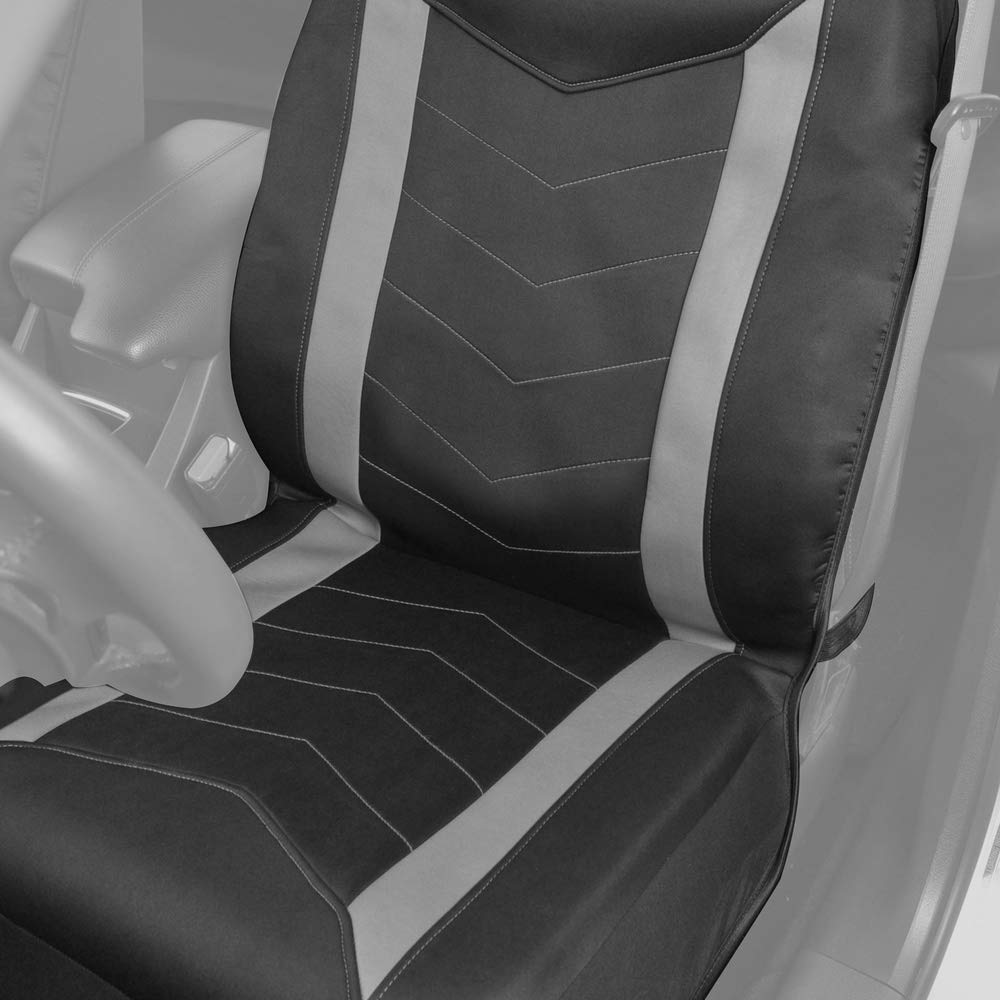 Motor Trend SpillGuard Waterproof Seat Covers Full Set – Neoprene Seat Protectors with Split Rear Bench, Car Seat Covers for Auto Truck Van and SUV