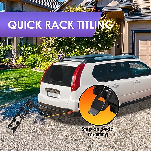 Image of Young Electric Hitch Mounted 4-Bike Rack-Over Arm Style