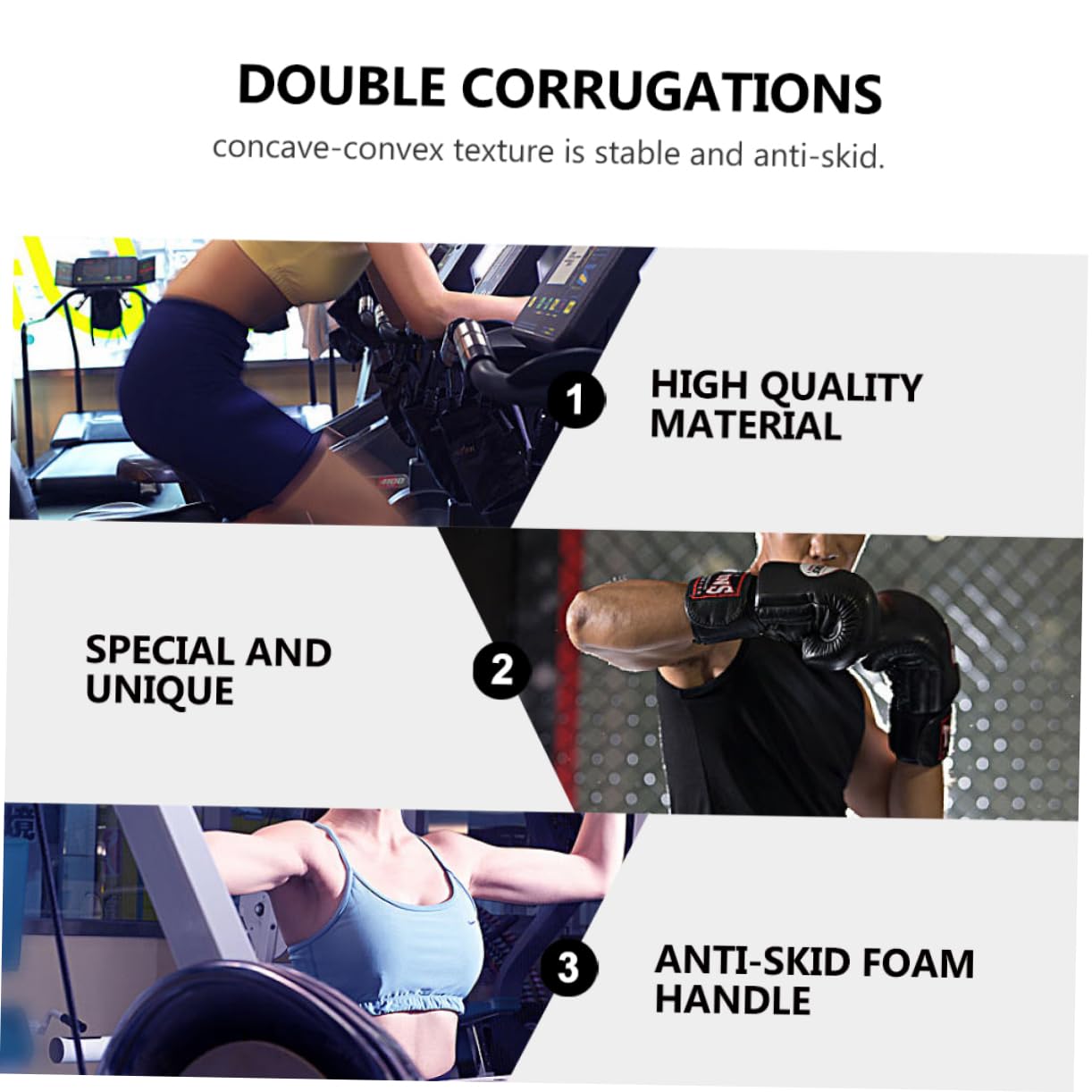 Toyvian 1 Pair Bar Collapsible Indoor Fitness Equipment with Slip Handles for Enhanced Stability and Safety During Exercise for Home Workout and Strength Training