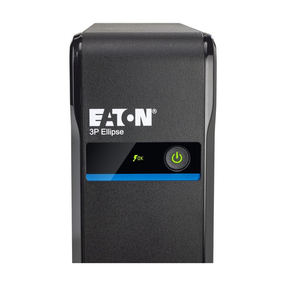 Eaton Série Ellipse – Onduleur 3P700F – 700VA/420W, 4 Prises FR, Protection Batterie + surtension, Design Compact et Silencieux, Protection Foudre, Noir (B0F9YRH8BK)