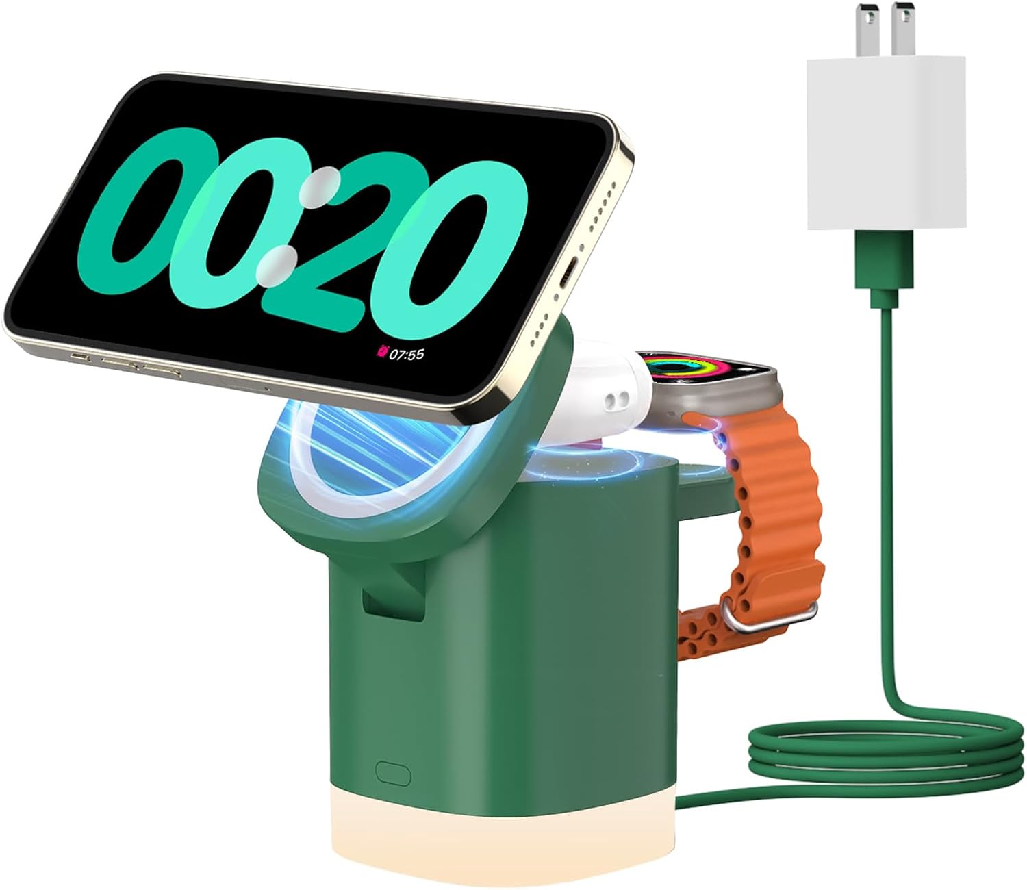 JoyGeek 3in1 Charger Stand for Magsafe Foldable Wireless Charging Station with