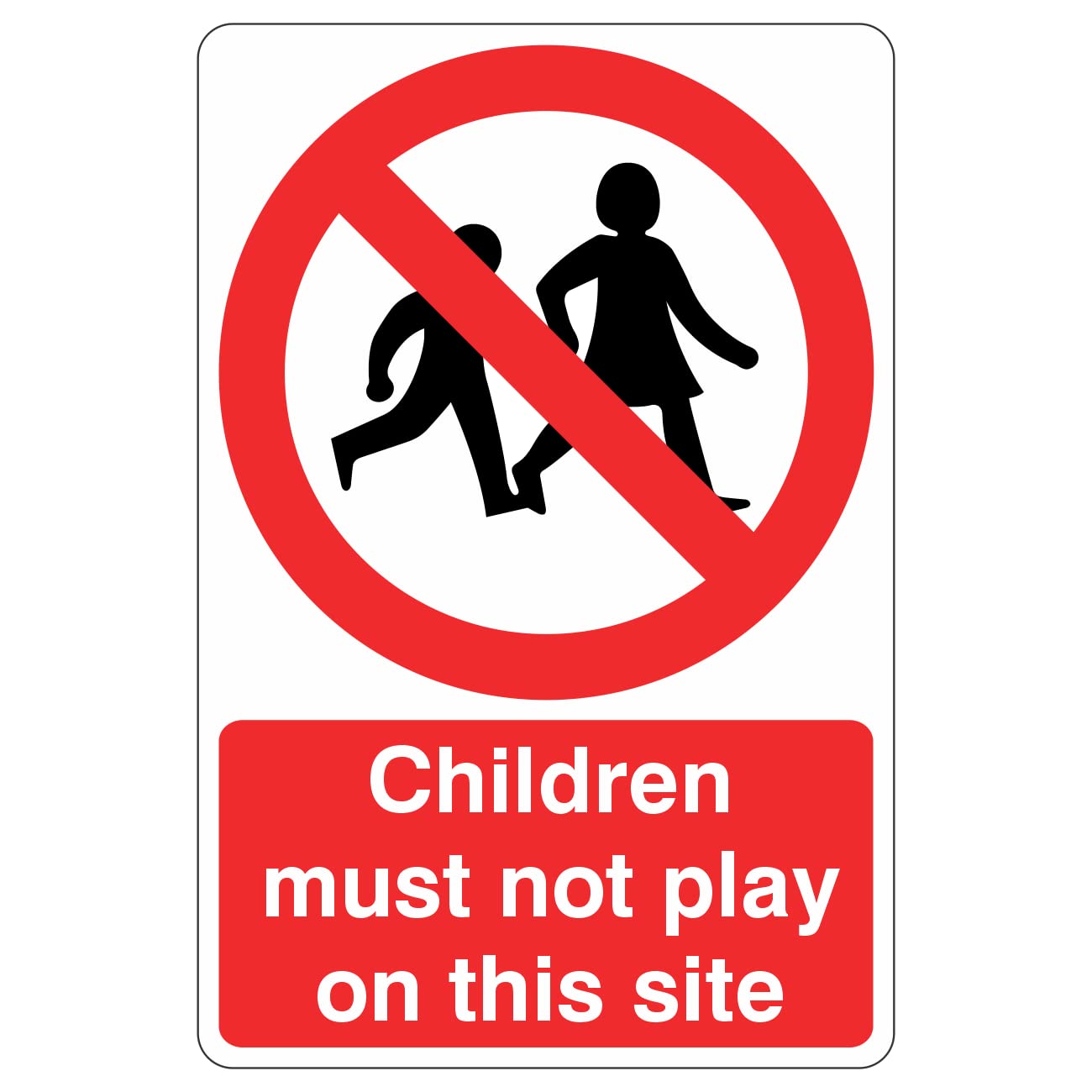 Lasting Impressions (Signs) Limited 150Mmx200mm Children Must Not Play On This Site Sign Rigid Plastic