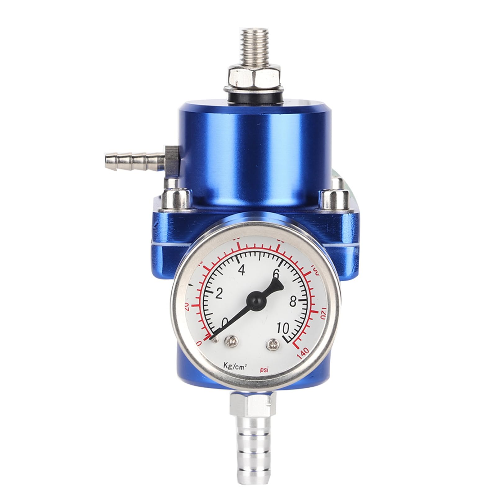 0-140 PSI Regolatore di pressione del carburante, kit flessibile universale per manometro regolatore di pressione carburante (Blu)
