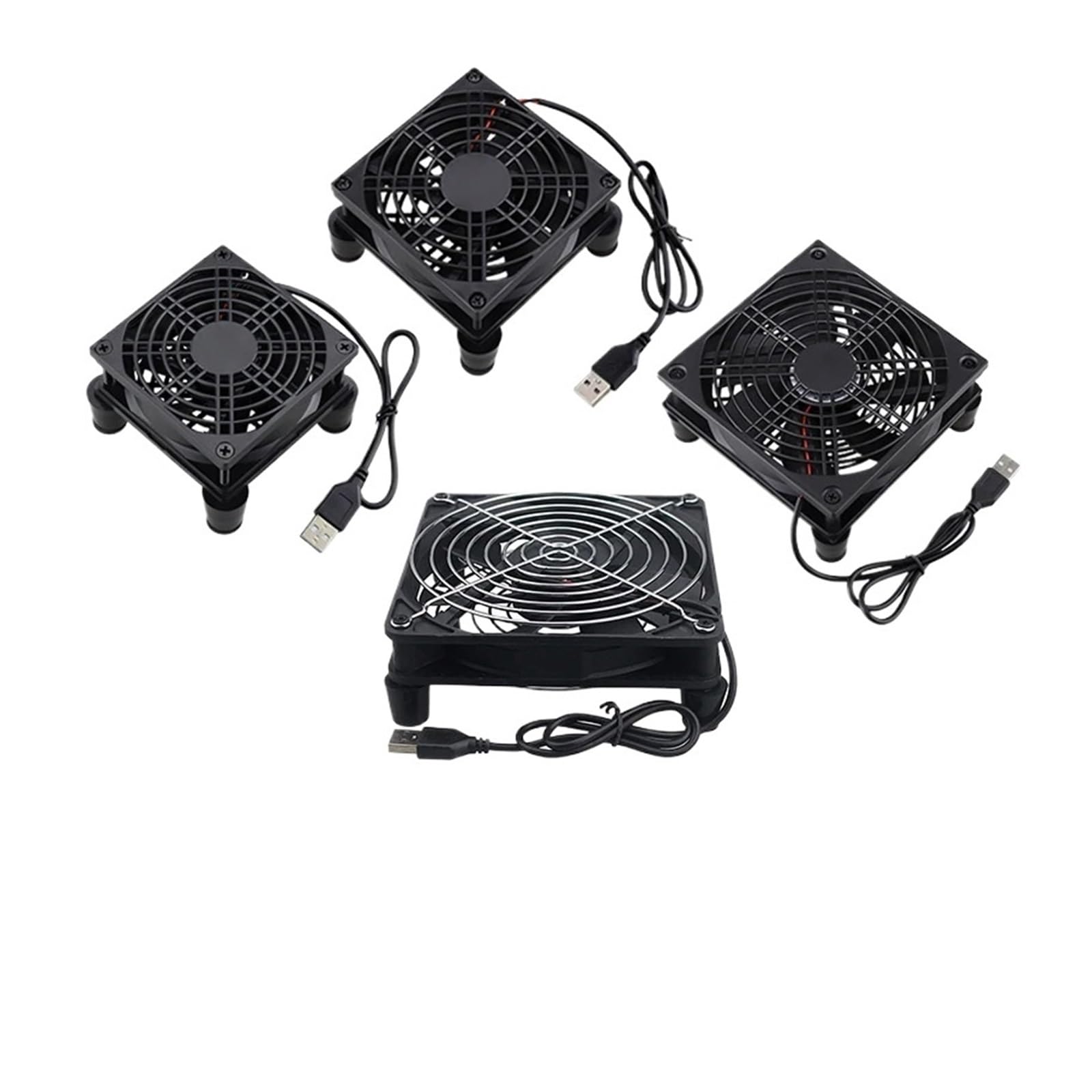 JJKKOZVQF 1PCS 5V USB Cooler 140MM 120MM 92MM Fan USB Base TV Box Cooling Fan 12025 Router Fan(9225 Router fan)