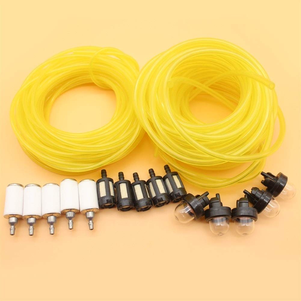 Beixi Tempo 5M (16,4 Piedi) Tygon Benzina Linea Tubo Carburante Filtro Primer Kit Lampadina for Stihl Husqvarna Trimmer Trimmer Jonsered Motosega Blower