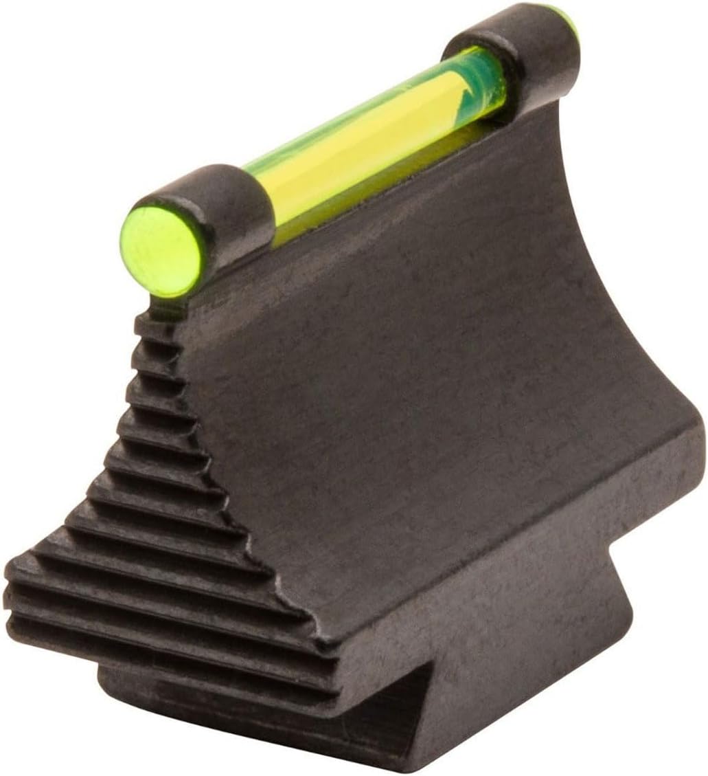 3/8-Inch Dovetail Front Steel Gun Sight Replacement Fiber Optic Ramp Sight, Red/Green, Height Options