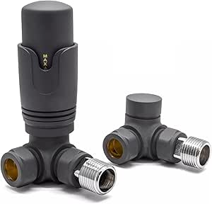 Team Controls Anthracite Grey Corner TRV Thermostatic Radiator Valve ...