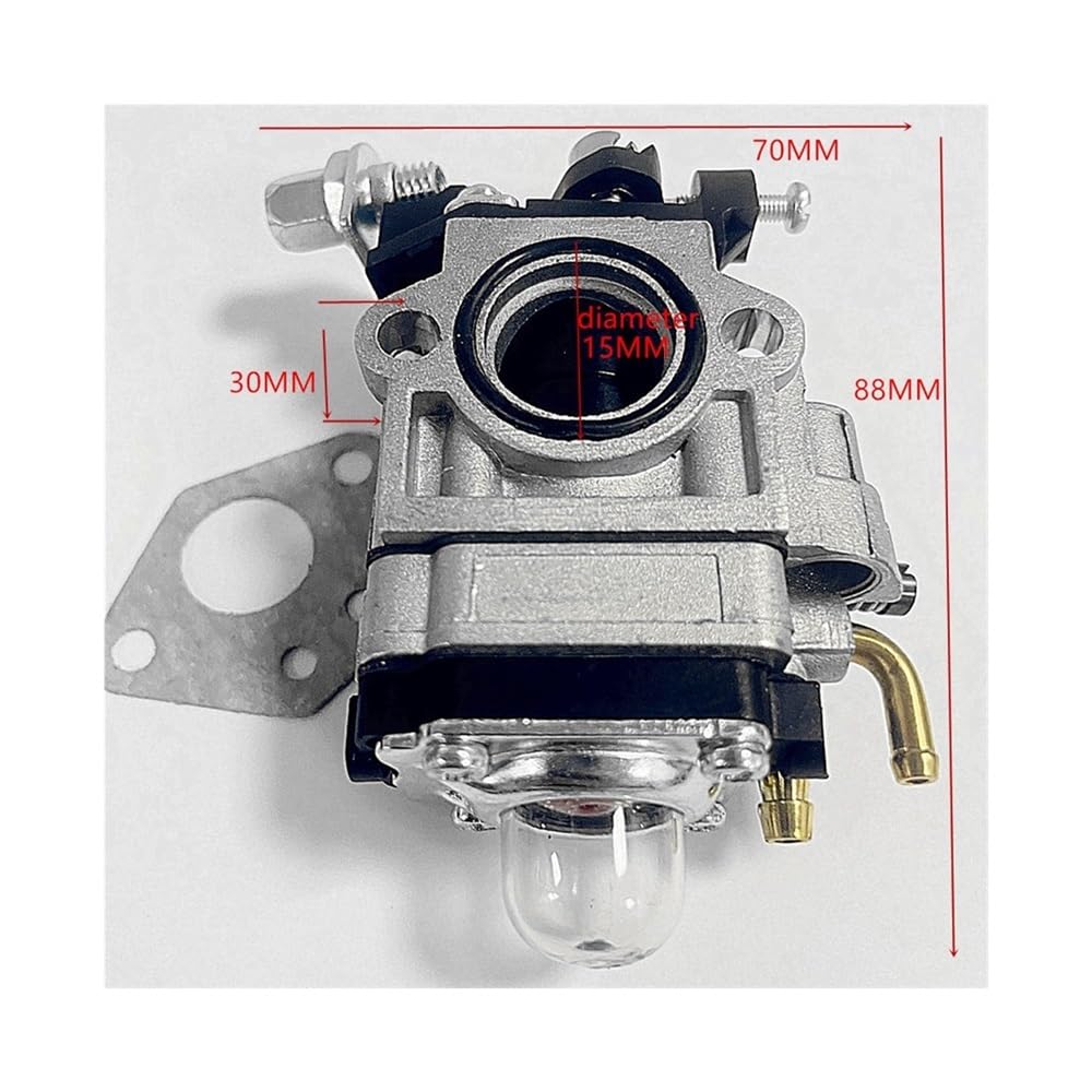Accesorios de carburador de 15mm, carburador de Motor desbrozadora Apto for 40-5 44-5 43cc 52cc de 2 Tiempos, 1-2 uds.(2PCS)