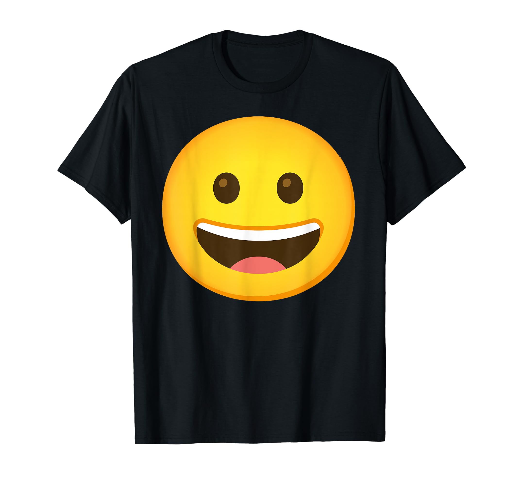 Funny Emoticon ApparelEmoticon Grinning Face Happy T-ShirtOEKO-TEX STANDARD 100