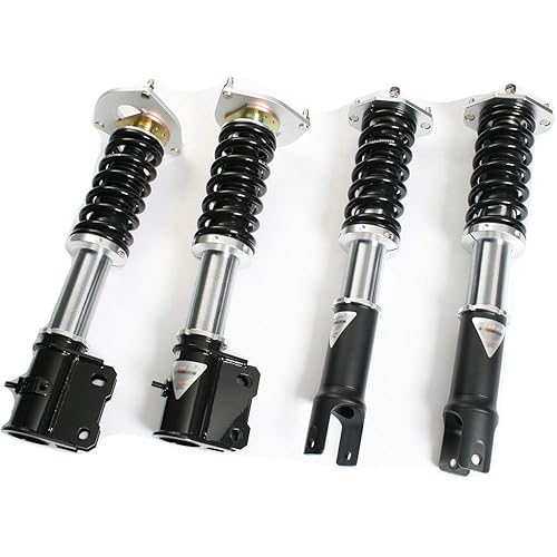 Emotion Coilover Suspension 24-Level Fully Adjustable High Performance Kit, compatible with Ford Mustang S550 Gen 6 2015-2023 (Set of 4)