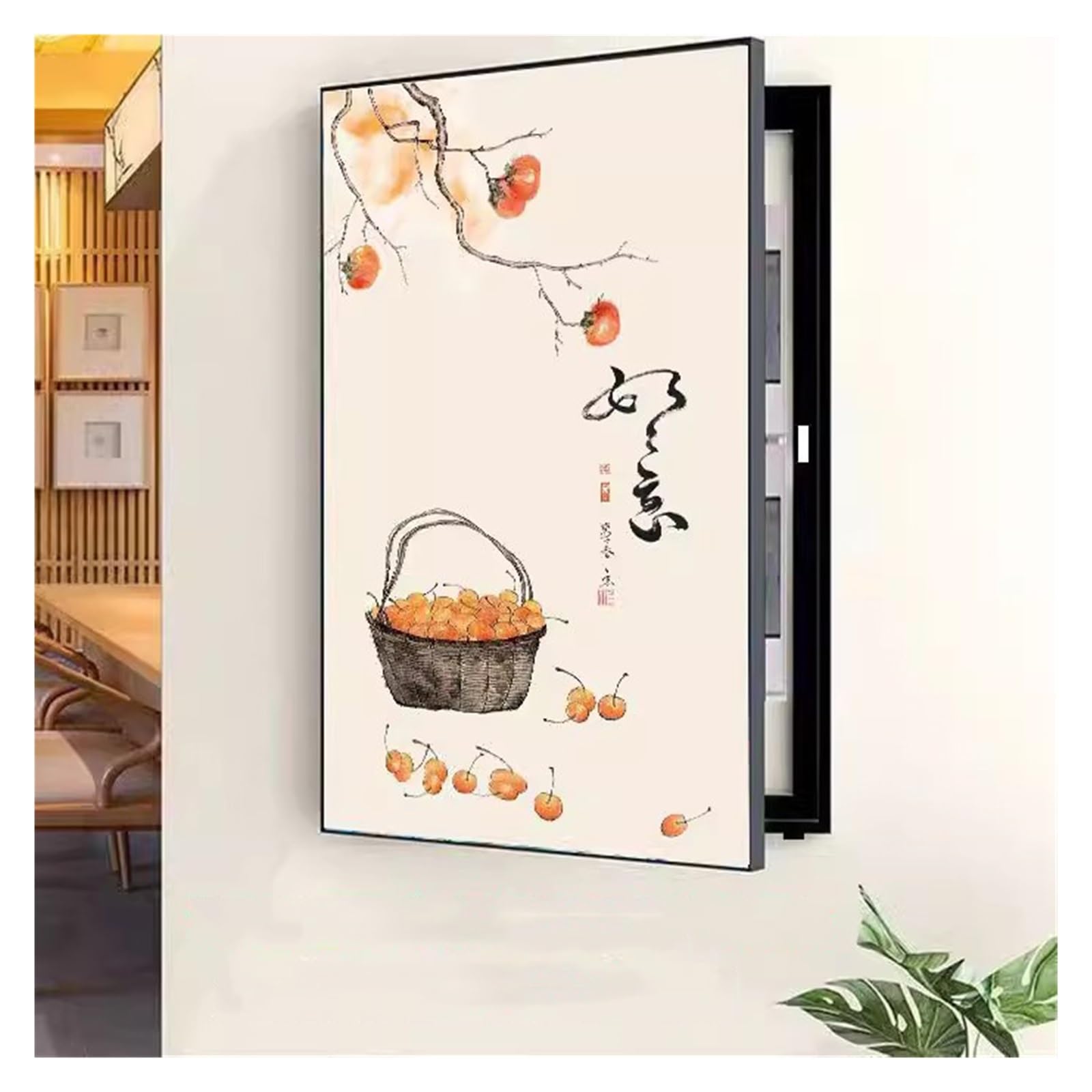 Pintura Decorativa Contadores Tapas de Cajas Eléctricas Cuadros Creativos Modernos Cartel Mural Arte Pared Cuarto Vivo Hogar Personalizado(Green,50x70cm)