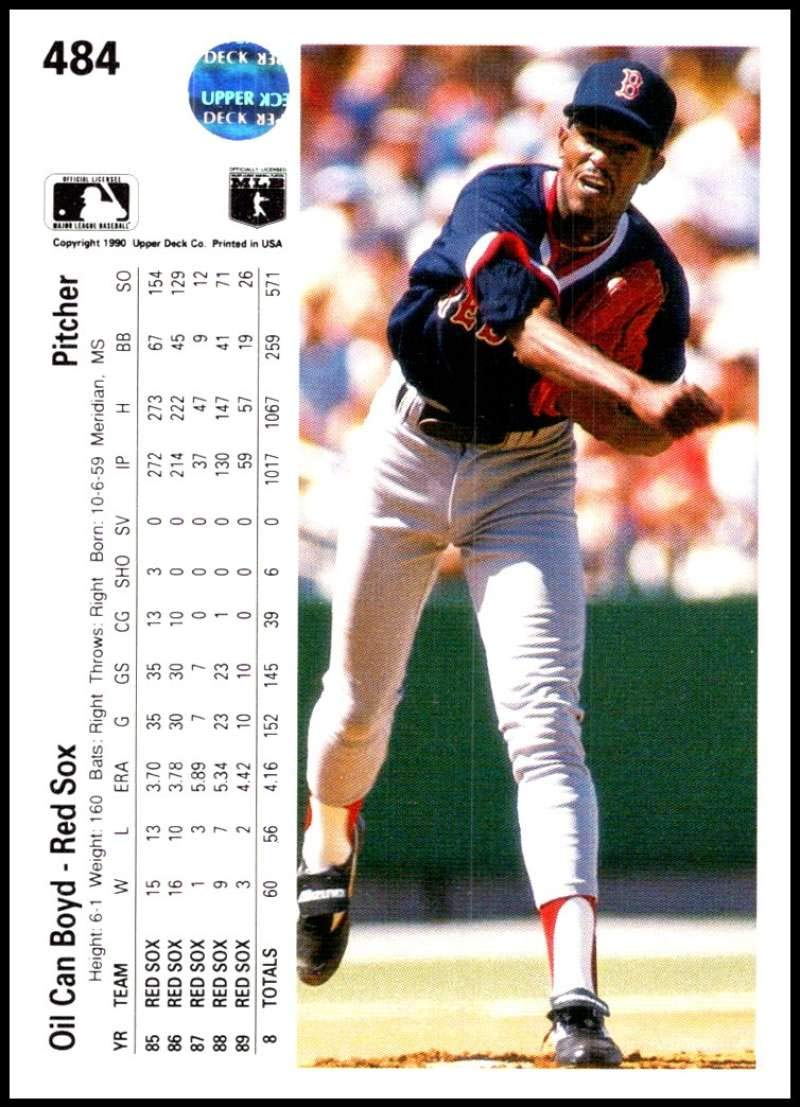 Amazon.com: 1990 Upper Deck #484 Oil Can Boyd NM-MT Boston Red Sox