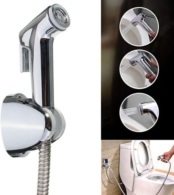 Stainless Steel Toilet Bidet Tap Set Handheld Shower Bathroom Spray Bathroom Spray Bathroom Bidet Faucet Sanitary Shower Spray Gun As Shown