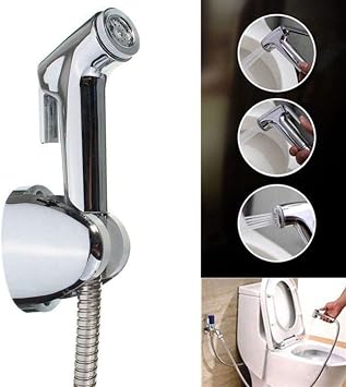 Stainless Steel Toilet Bidet Tap Set Handheld Shower Bathroom Spray Bathroom Spray Bathroom Bidet Faucet Sanitary Shower Spray Gun As Shown