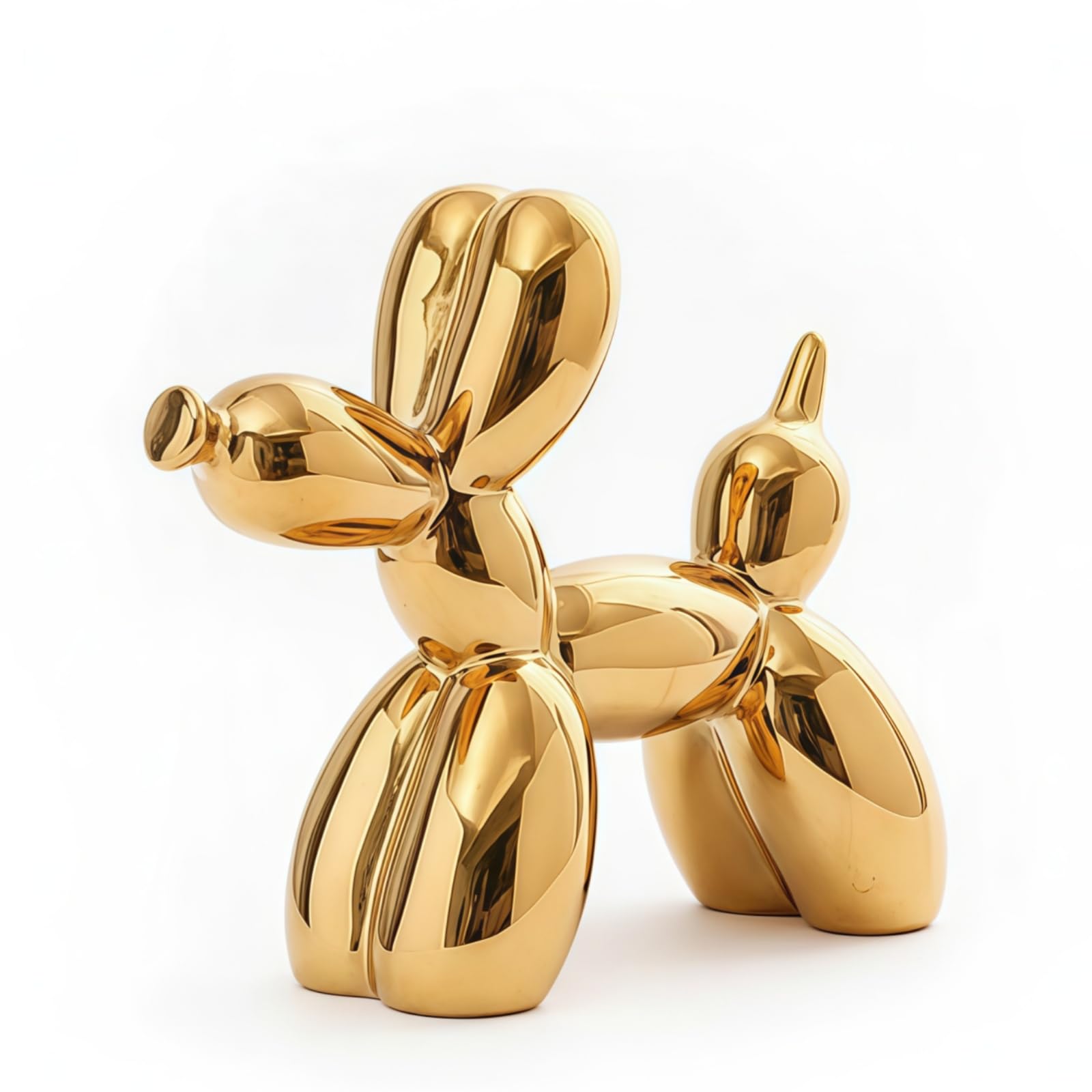 Qiilu Sculpture en résine chien ballon Ballon Chien Animal Art Sculpture Figurine Résine Forme