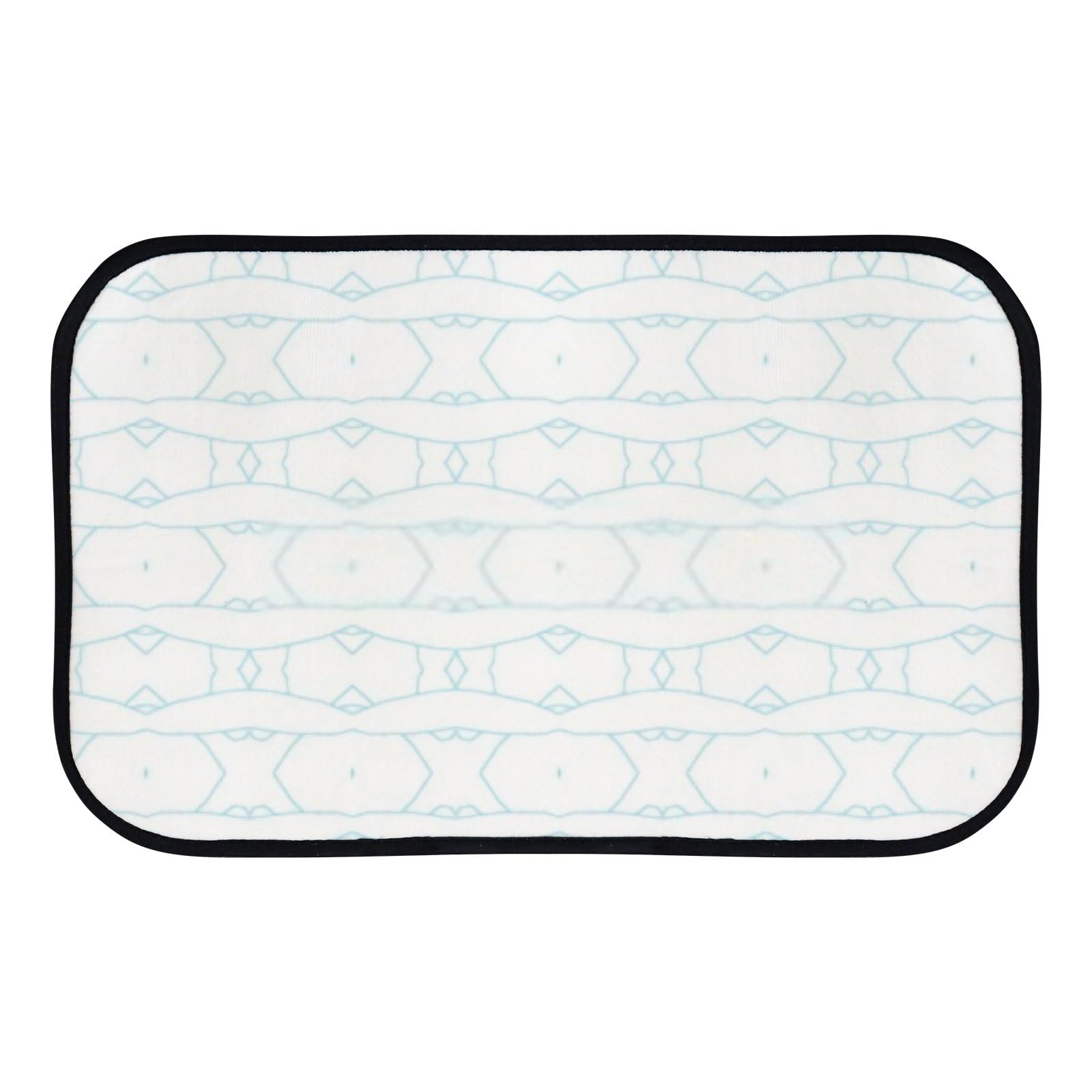 Nuansexi Bathroom Rugs Light Blue Pattern Floor Mats Non Slip Bathmat Doormat Tub Mat Coral Velvet Absorbent Entrance Carpet Mats Machine Washable Bedroom Decor