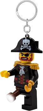 LEGO Large 3 Inch Tall Keychain Light - Captain Brickbeard (KE23H), Bag charm with LED light