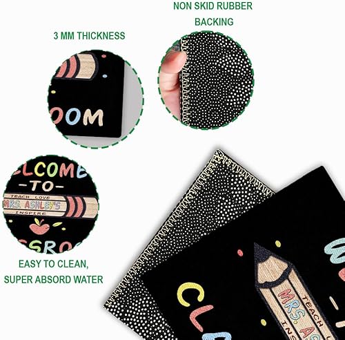 Miniatura 4 de Tapete de aula con amigos, regalo para profesores, tapete de bienvenida al aula, tapete de puerta para interiores y exteriores, tapete de entrada