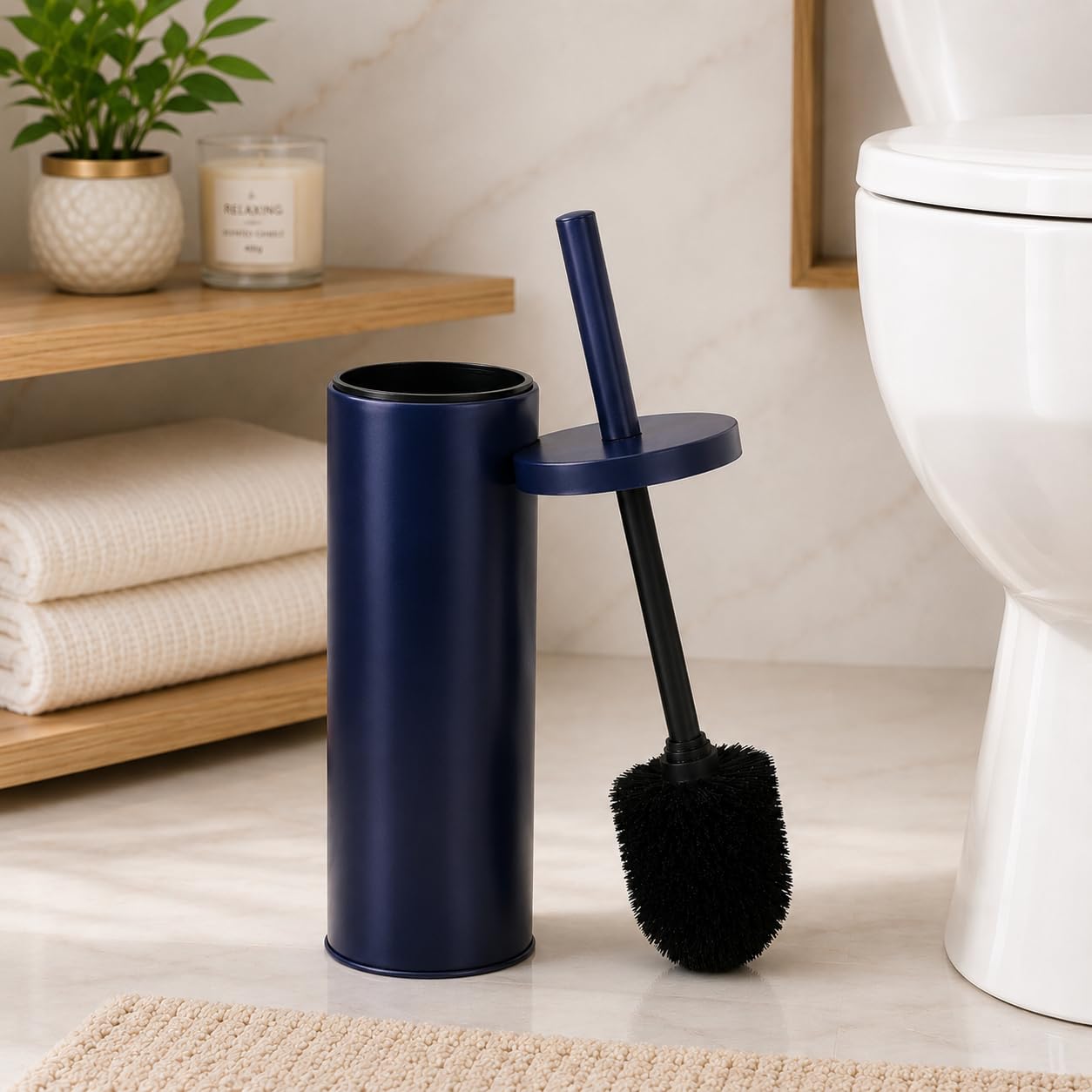 Cepillo de inodoro profundo y resistente con soporte, fregado duradero, limpiadores de inodoro, esenciales para el hogar, cepillo de silicona, limpiador de baño, suministros de limpieza, suministros