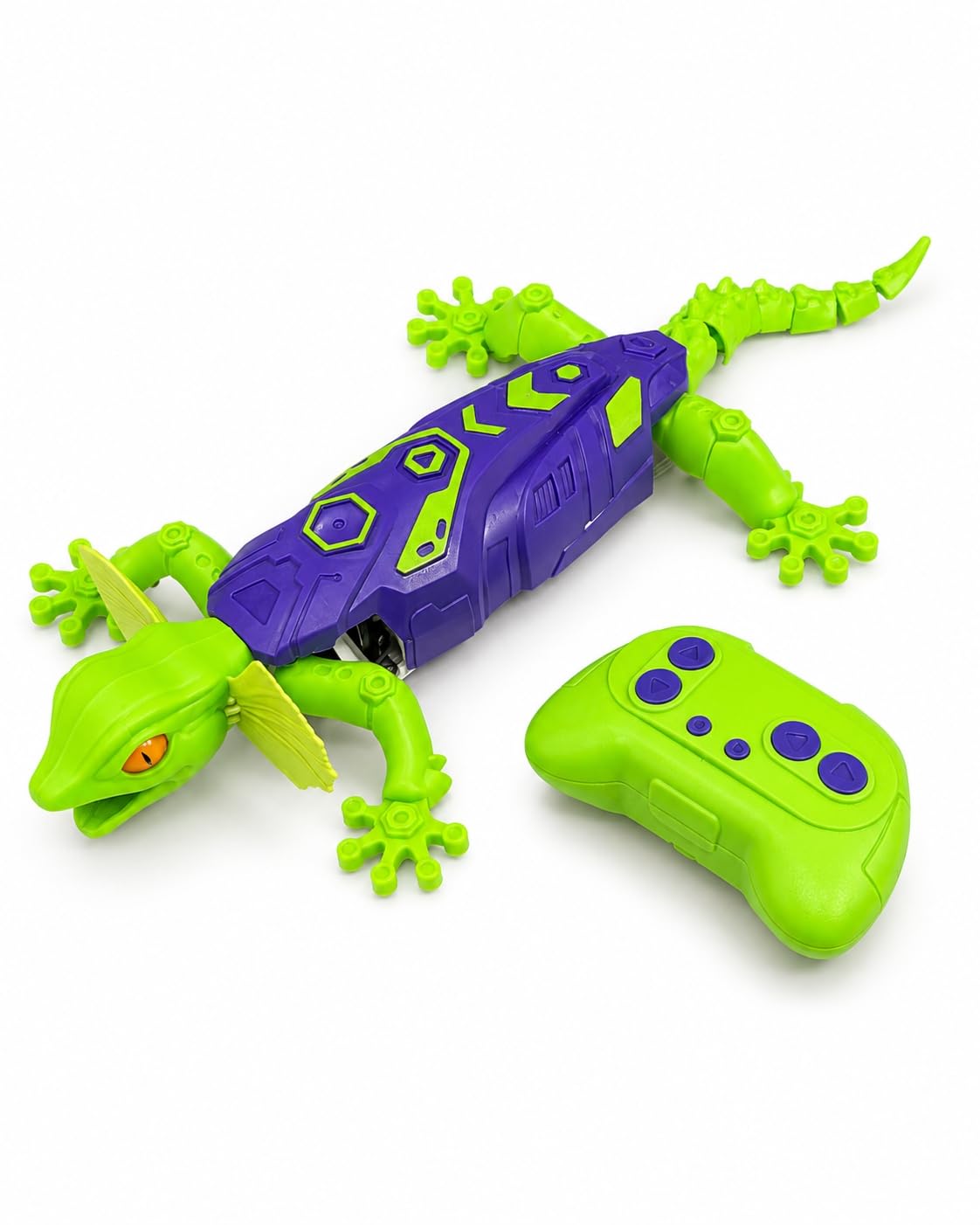 Kikapabi RC Wall Climbing Gecko Toy, Remote Control Crawling Lizard, Realistic Prank Animal Toy, Ideal Birthday for Children 4-10 Years Old