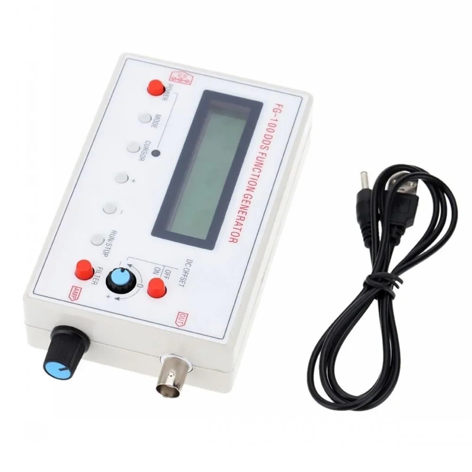 FG-100 DDS Función Generador de Señal Contador de Frecuencia 1HZ-500KHz Módulo de Señal Sinusoidal Cuadrado Triángulo Sierra Wave