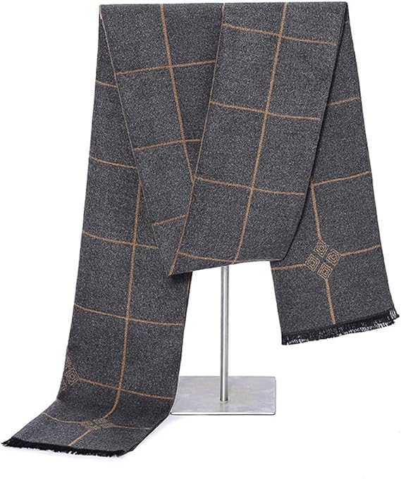 Men Winter Scarf Warm Soft Long Fashion Scarf for Cold Weather Classic Formal Design with Lightweight Comfort One Size Daily Wear Accessory for Office Travel and Outdoor Use