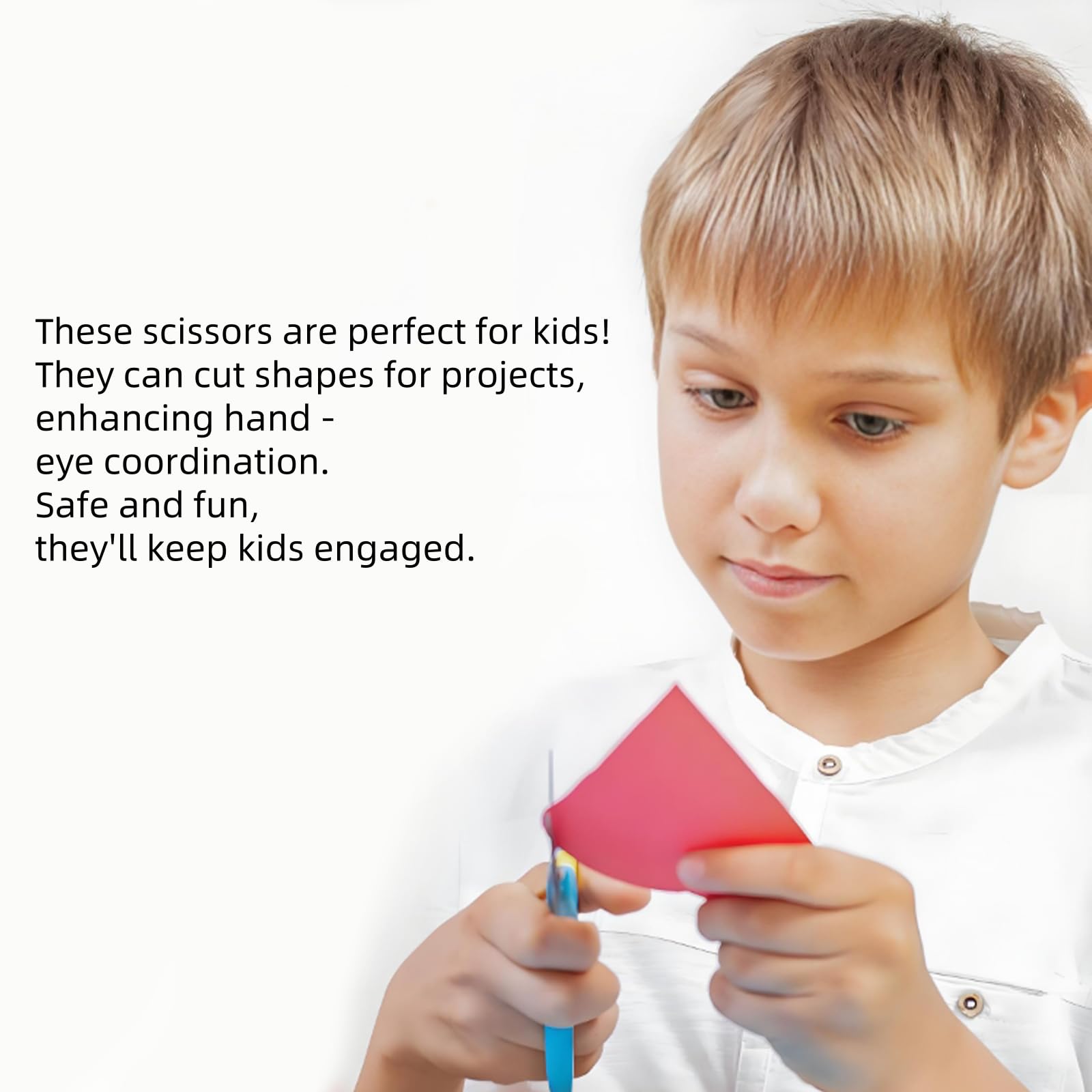 3 Piezas Tijeras Escolares Niños Manualidades, Tijeras Infantiles Punta Redonda, Seguridad, Centímetros, Para Arte De Recorte, DIY, Artesanía, Estudiantes, Papelería De Enseñanza