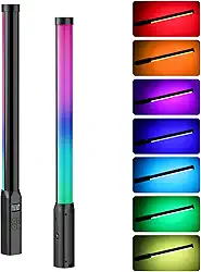 ULANZI VL119 BASTÃO DE LUZ PORTÁTIL, Luz LED RGB 360° para Fotografia e Gravação de Vídeo, Bateria 2600mAh Recarregável, Tubo de Luz 2500-9000K Ajustável com LCD