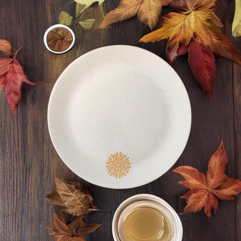 Blu Blithe Melamine Plate Urmi, 6 Piece Melamine Plate Set for Kitchen and Dining | SW Golden Design | Dinner Plate | Salad Plate (11" Dinner Plate)