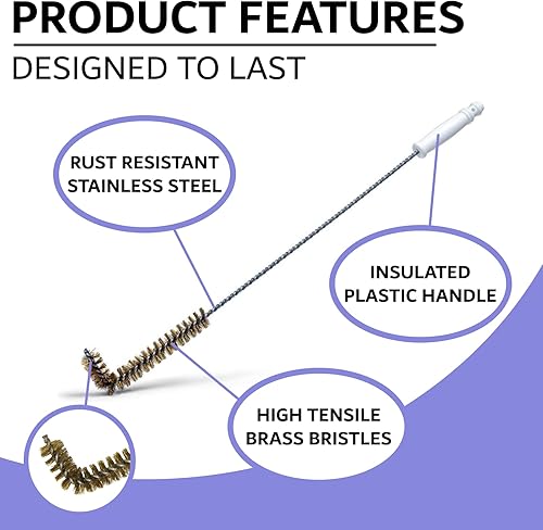 Miniatura 7 de FryOilSaver Co B51C cepillo de limpieza de cesta de freidora profunda cepillo de alto calor para freidora comercial cerdas de latón de alta