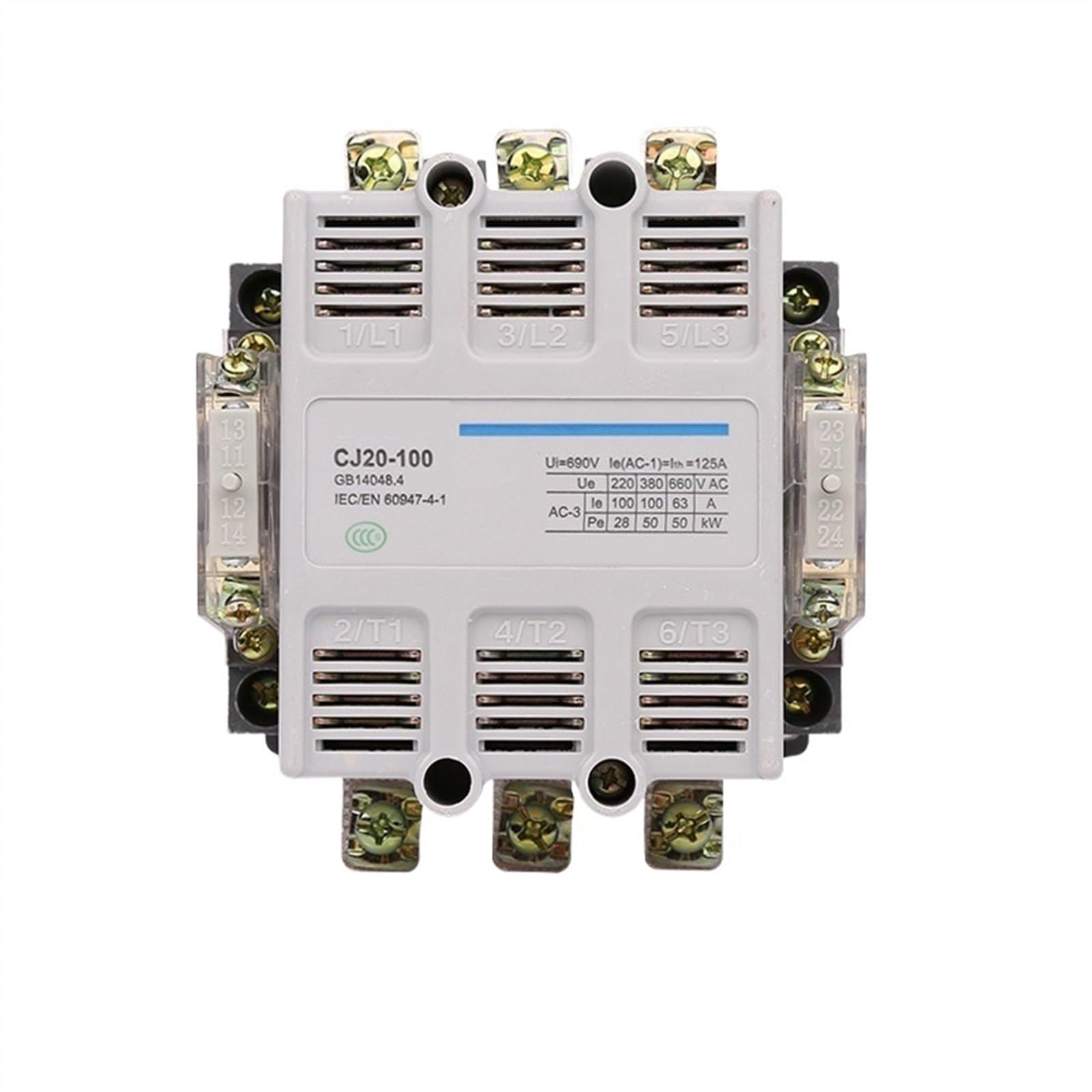 Contacteur CA CJ20-100A 220V avec contacts auxiliaires 2NO 2NF