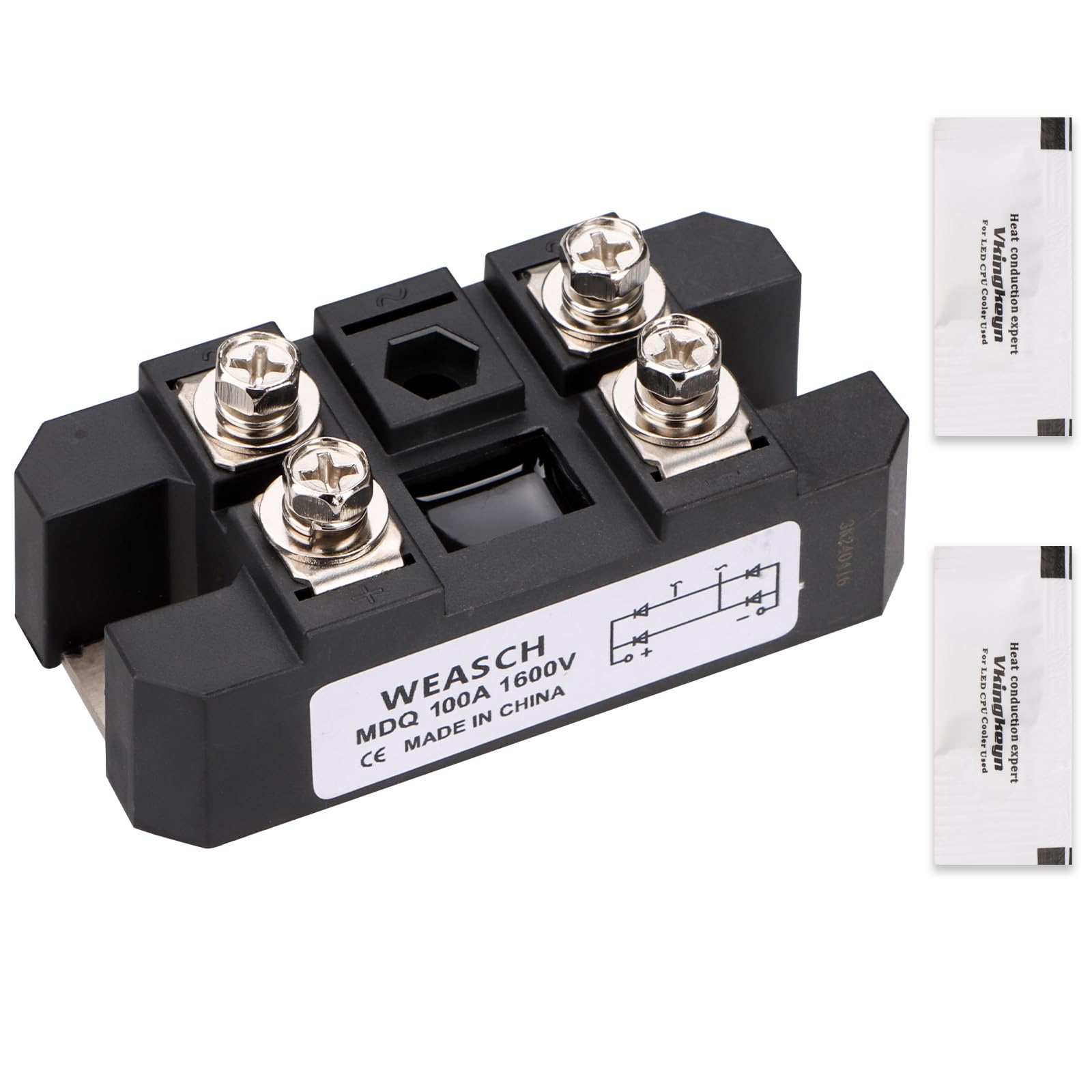 Bridge Rectifier MDQ 100A, AC to DC, 1600V 100A, Full Wave Diode Module Single-Phase (1)