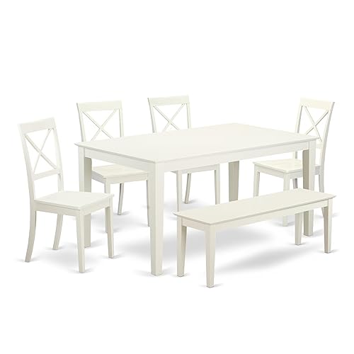 CABO6-LWH-W 6 Piece Dining Set Contains a Rectangle Dining Room