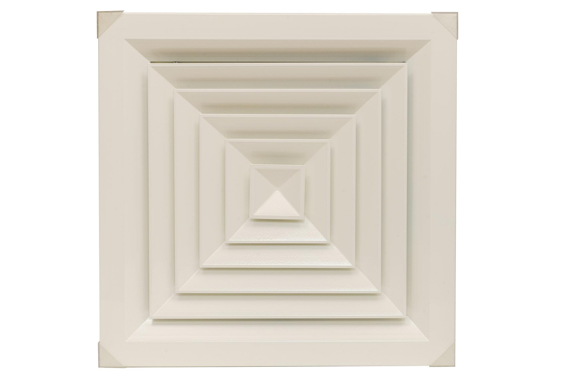 4 Way Ceiling Air Diffuser 375mm (14.75") Diameter, Aluminium Ventilation Grille for HVAC, Heating, Cooling & Air Distribution Systems, White