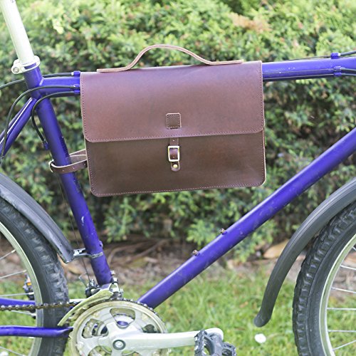Sacoche en cuir véritable pour cadre de vélo London Craftwork pour ranger clés téléphone