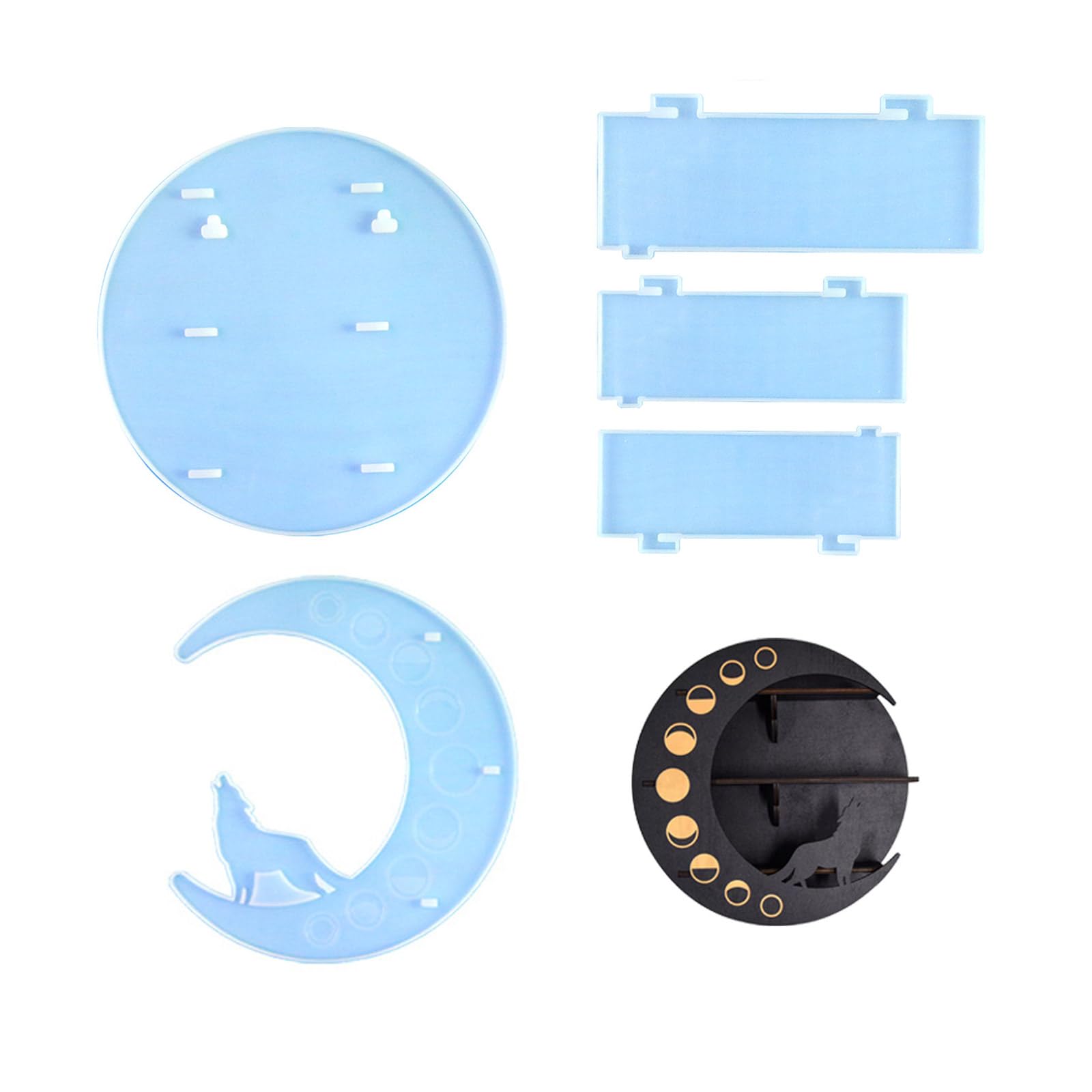 NEWFT Halloween Storage Rack Craft Shaped Wall Hanging Epoxy Casting Mold Ornament for Crafts
