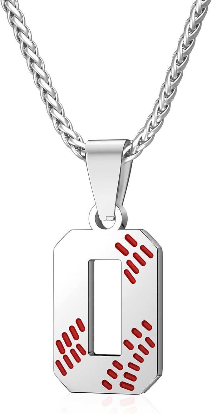 Personalized Baseball Necklaces Baseball Jersey Number 0099 Necklace Stainless