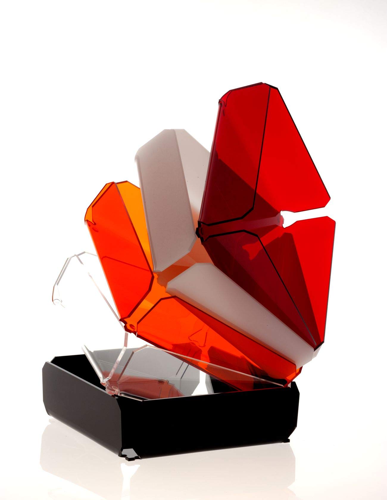 Agplex Portatovaglioli in vetro acrilico trasparente 20,5x 20,5 x5,8 cm, Porta tovaglioli da tavola design moderno, Accessorio Cucina Elegante - Made in Italy
