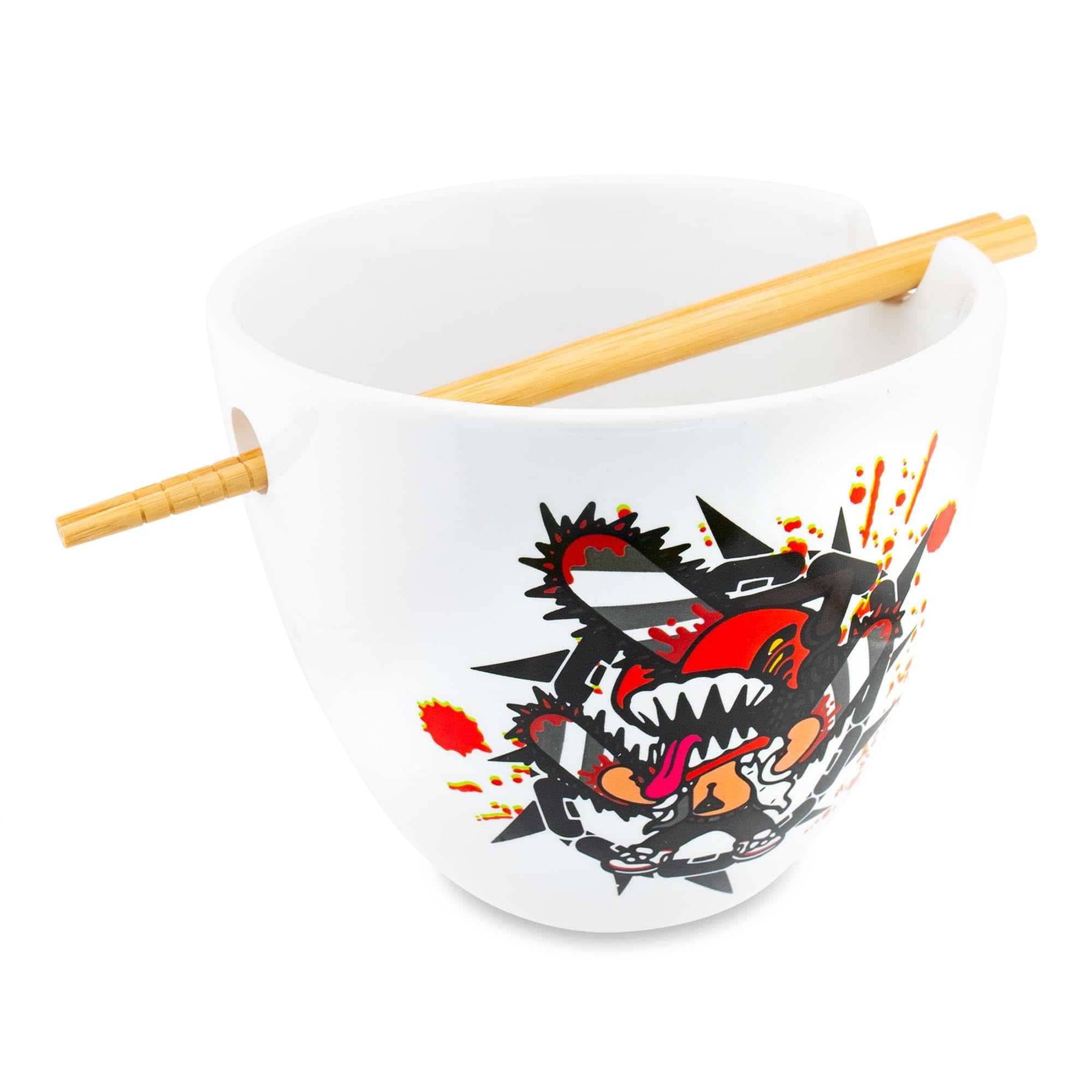 Amazon.com: JUST FUNKY Chainsaw Man Ceramic Ramen Dinnerware Set