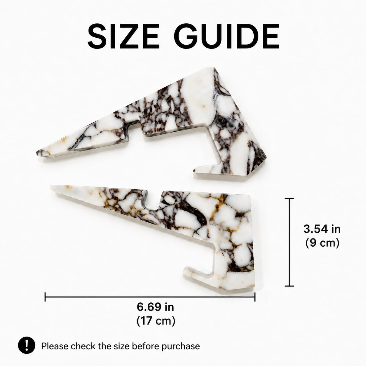 Natural Marble Phone Stand, Small X-Shaped Display Holder image 3