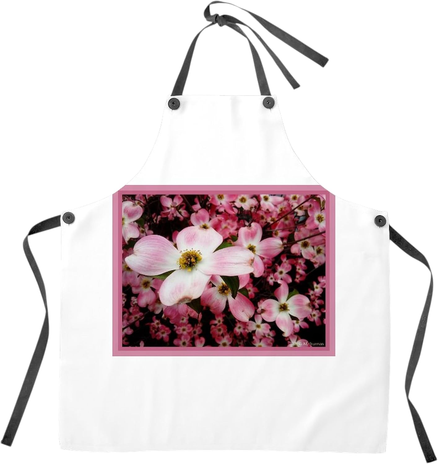 CafePress Dogwood Blossoms Digitally Printed Multicolor Apron