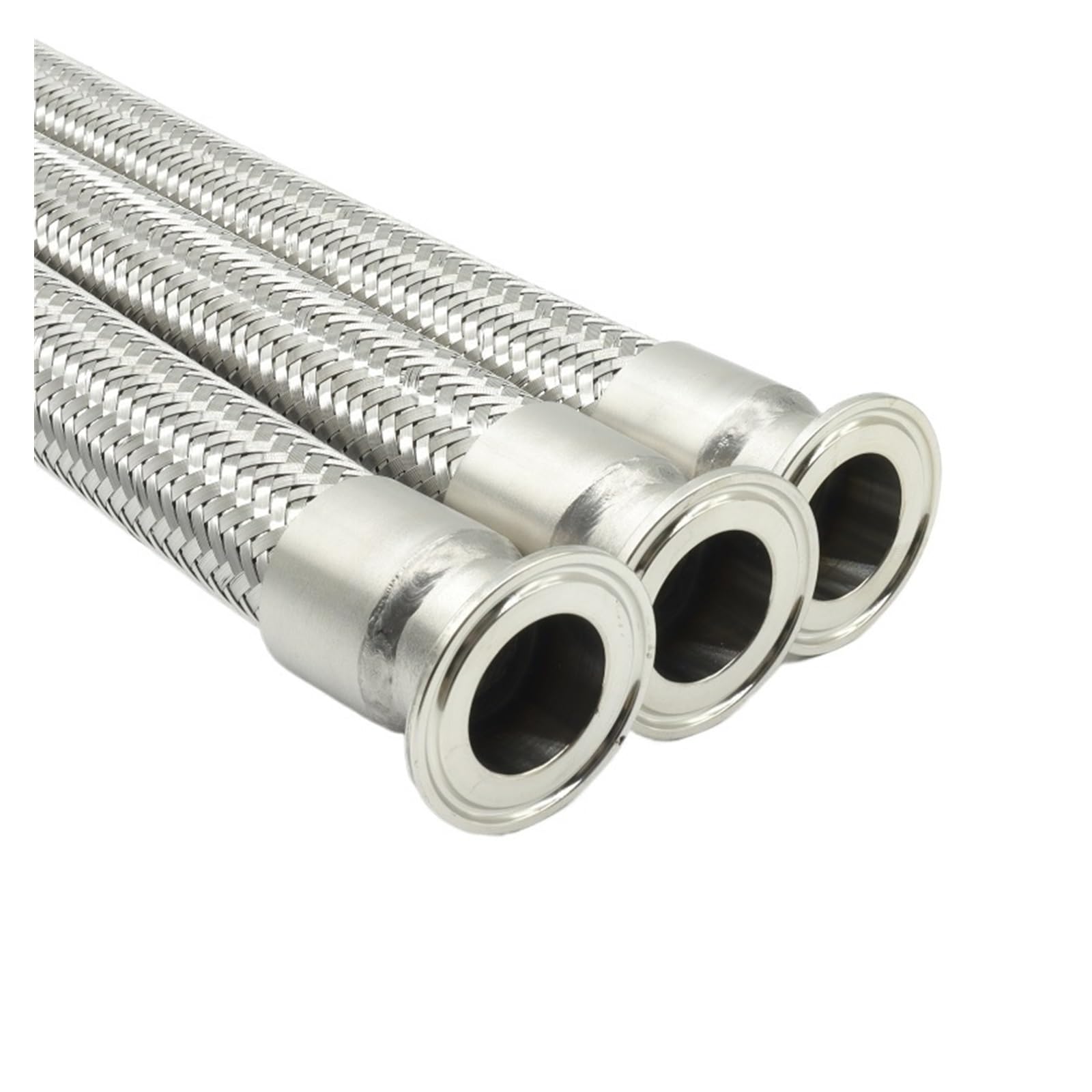 1pc 19mm Pipe OD x 1.5" Tri Clamp 304 Stainless Steel Braided Soft Tube Length 700mm YZWRWRMKTB