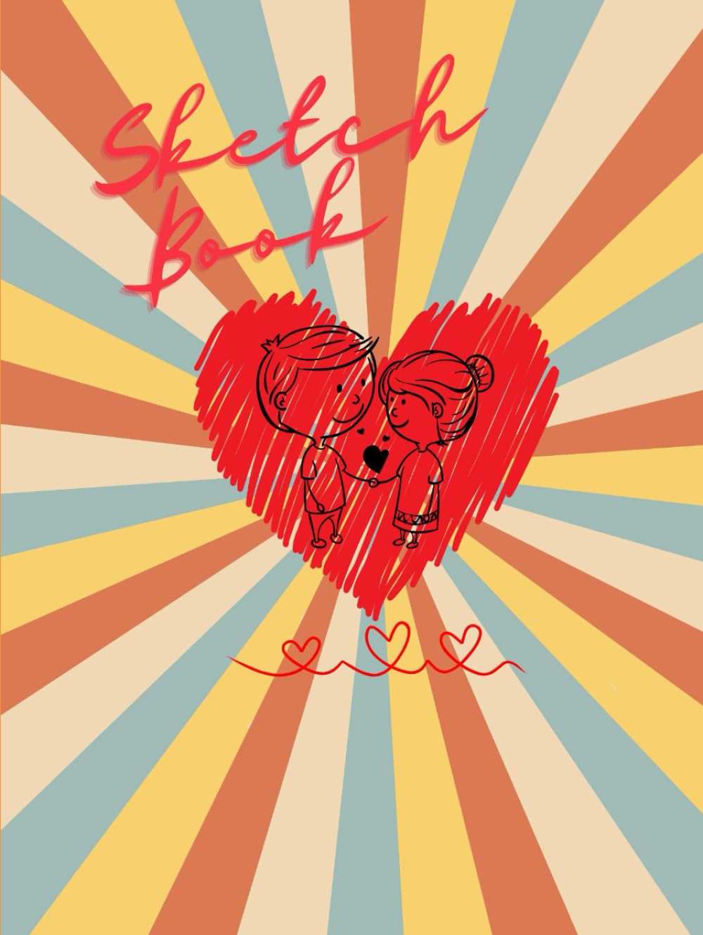 Independently published Sketch Book for Artist Drawing, Drafting, Writing, Painting, Sketching, or Doodling: Hardcover Large size 8.25" x 11", Paper Blank 200 pages: Retro ... & Teens for any celebrations and festivals