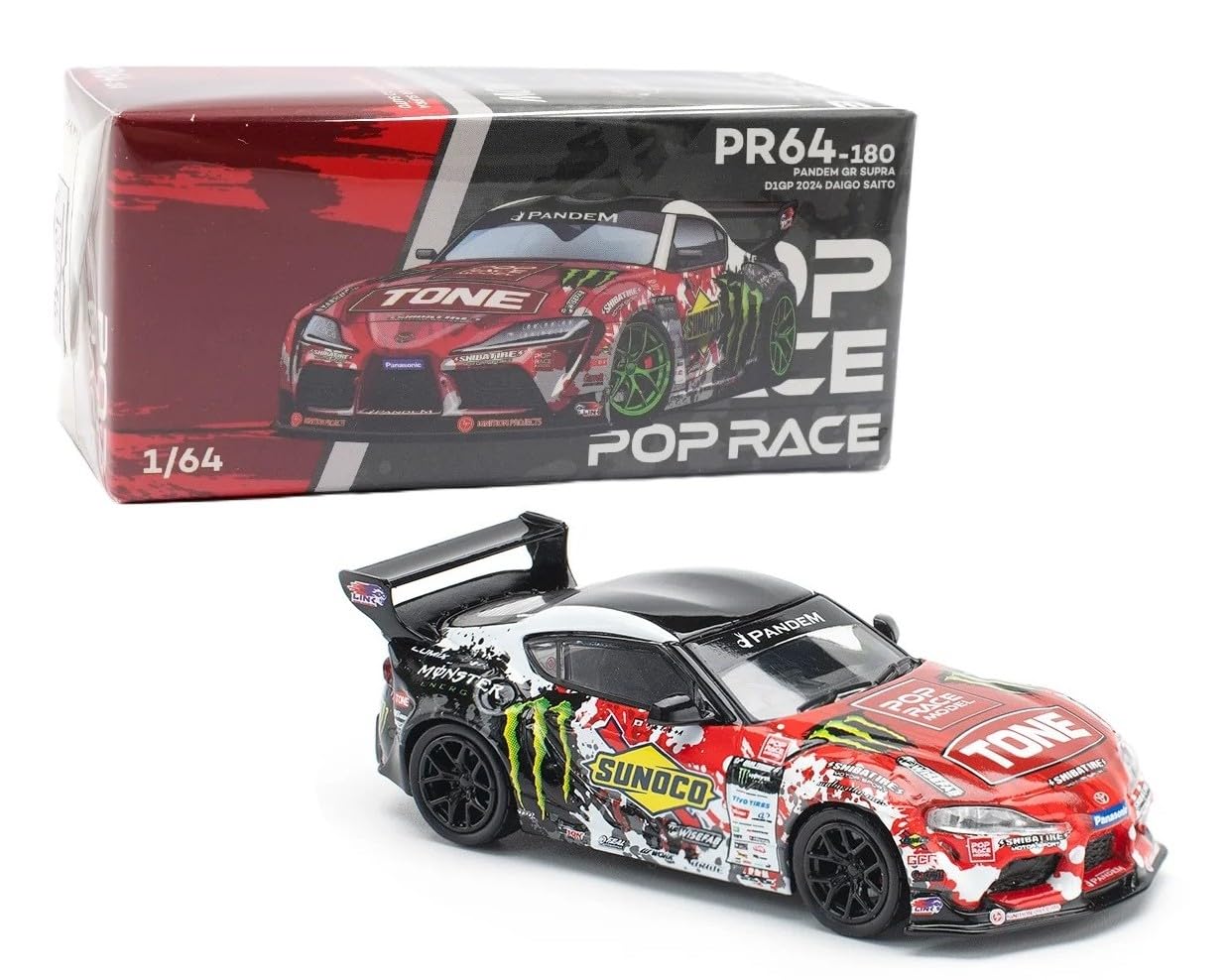1:64 Diecast Model Car Compatible with Pandem Toyota GR Supra D1