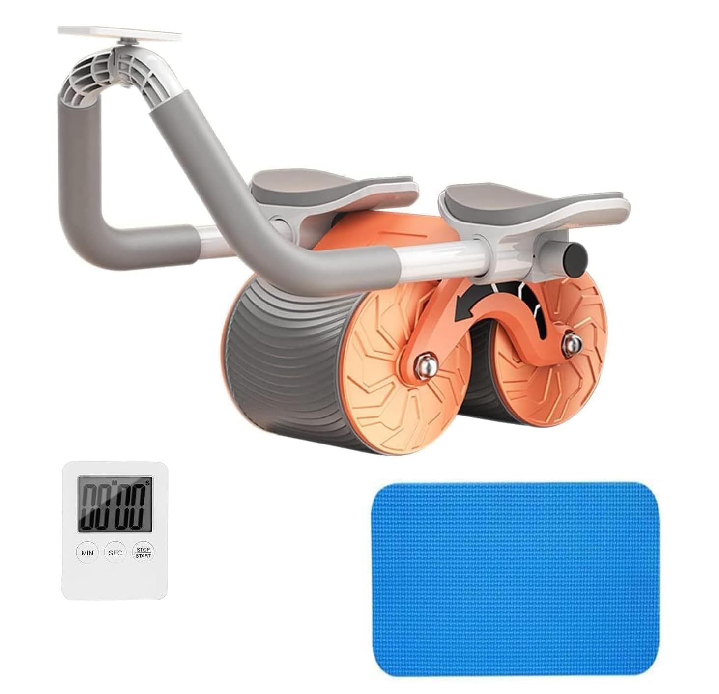 DARKNESS Ab Roller Wheel for Abdominal & Core Strength Training, Automatic Rebound 2 In 1 With Timer For Abs Workout, FitnessWheel for men women, Dynamic Core Trainer Plank With Timer(Multicolour)