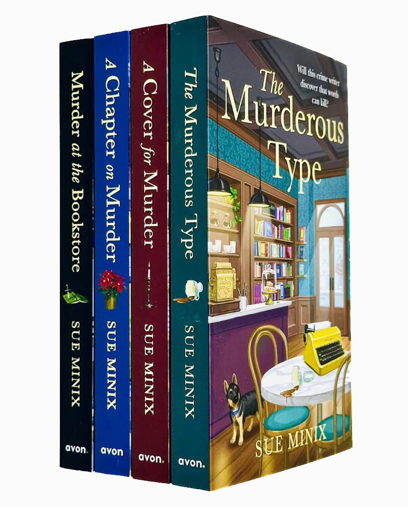The Bookstore Mystery Series 4 Books Collection Set By Sue Minix (Murder at the Bookstore, The Murderous Type, A Chapter on Murder & A Cover for Murder)
