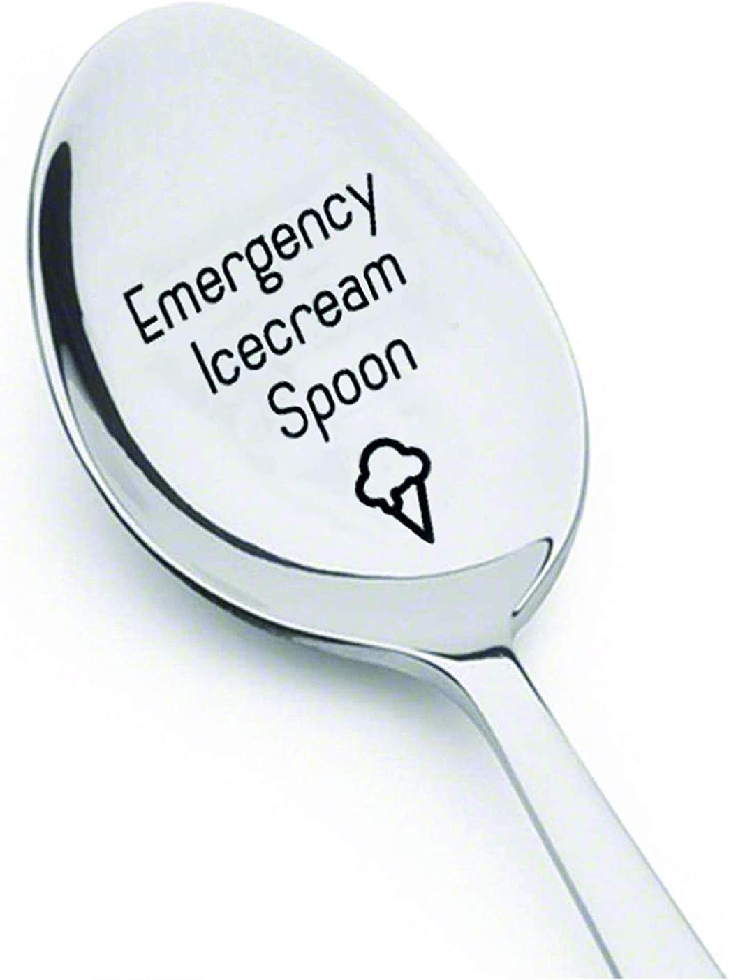 Emergency Ice Cream Spoon-Personalised Engraved Spoon-Gift-Present-Quirky Gift-Christmas Gift Idea