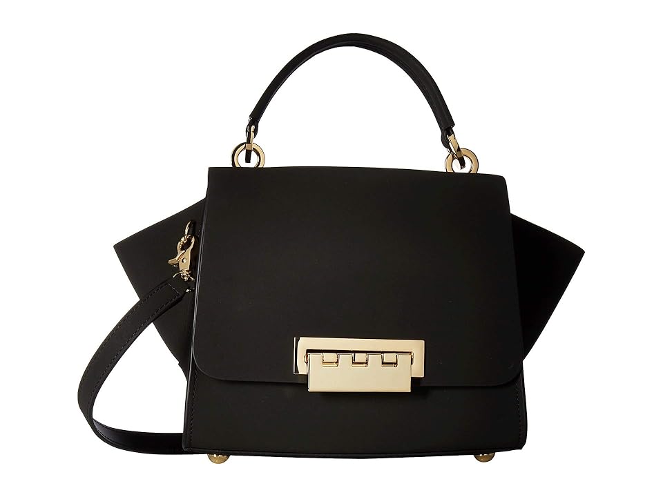

ZAC Zac Posen Eartha Top-Handle Crossbody (Black Suede) Cross Body Handbags